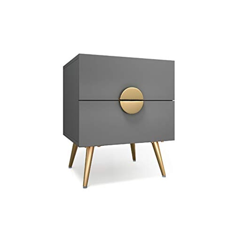 LILIS Comodino,comodini Camera da Letto Comodino Nordic Minimalista Camera Appartamento Piccolo Governo di Immagazzinaggio Due Cassetti