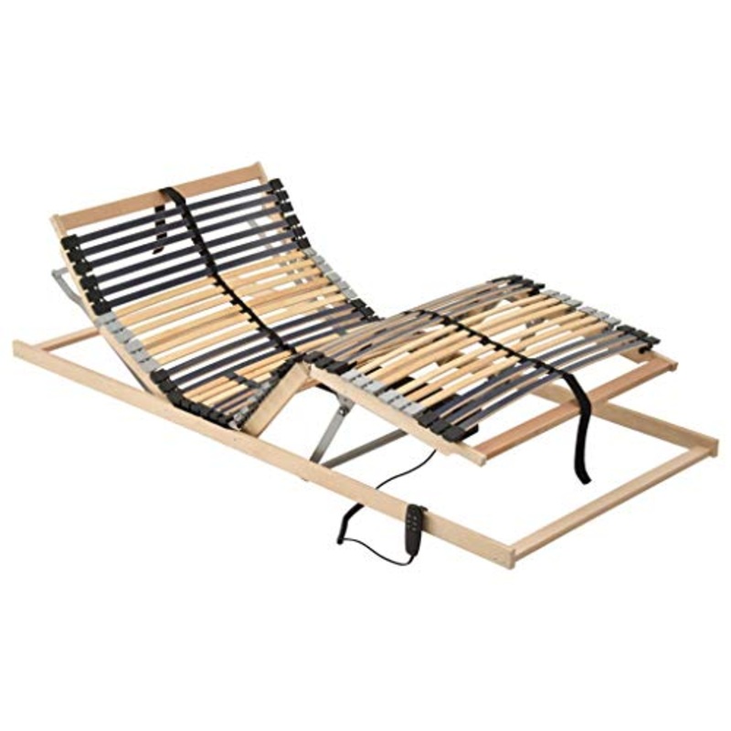 SKM Letto con Telaio a Doghe Elettrico 28 Doghe 7 Zone 70×200 cm