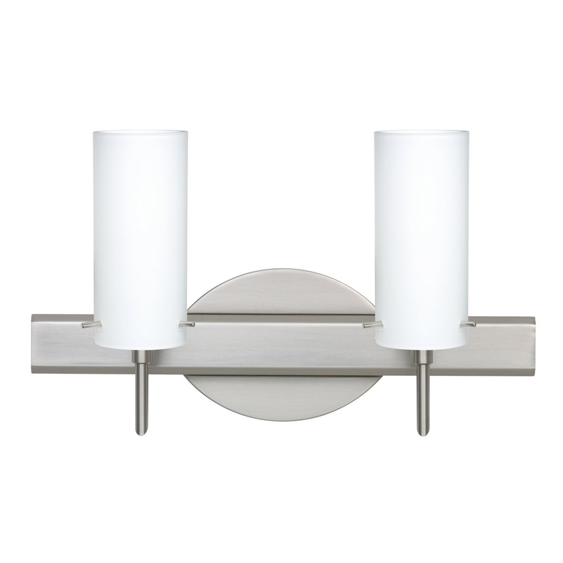 Two Light Wall Sconce from the Copa Collection in Satin Nickel Finish by Besa