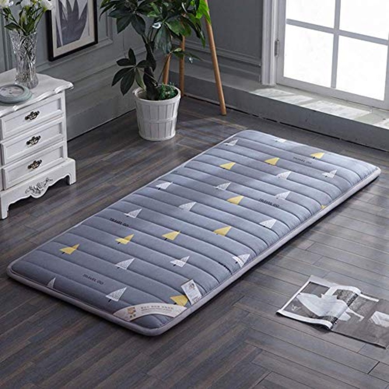 Z&HA Piano Materasso Futon, Full Doppia Queen Size Mattress Pad Topper Antiscivolo Roll Up Traspirante Tradizionale Giapponese Tatami-Camel-Twin,C,120x200cm