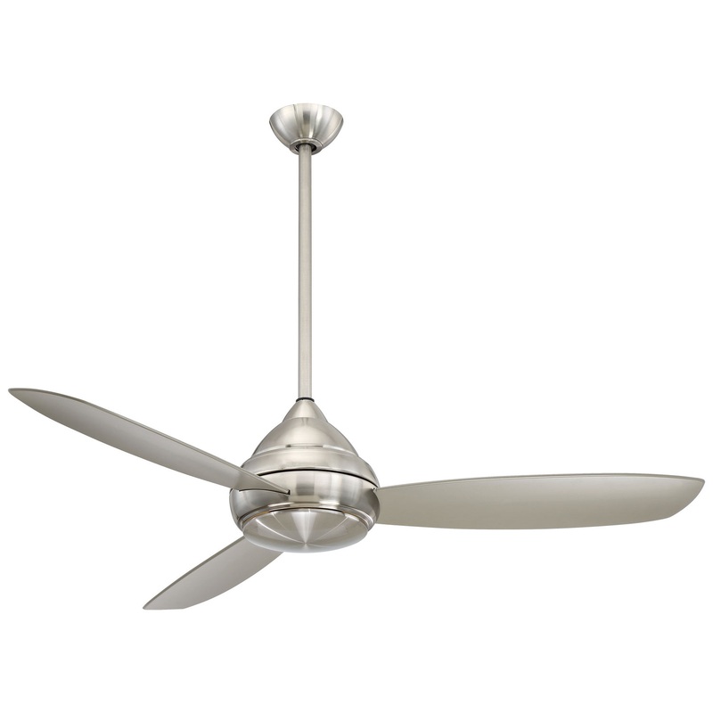 3-blade Concept L Wet 58″ Led 58″ Ceiling Fan by Minka Aire (Wet Rated) Brushed Nickel Wet/Brushed Nickel Wet