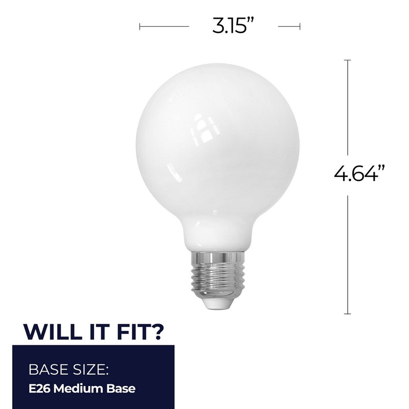 5 Watt G25 Milky, 500  Lumens, E26 base, 120 Volt Light Bulb by Bulbrite