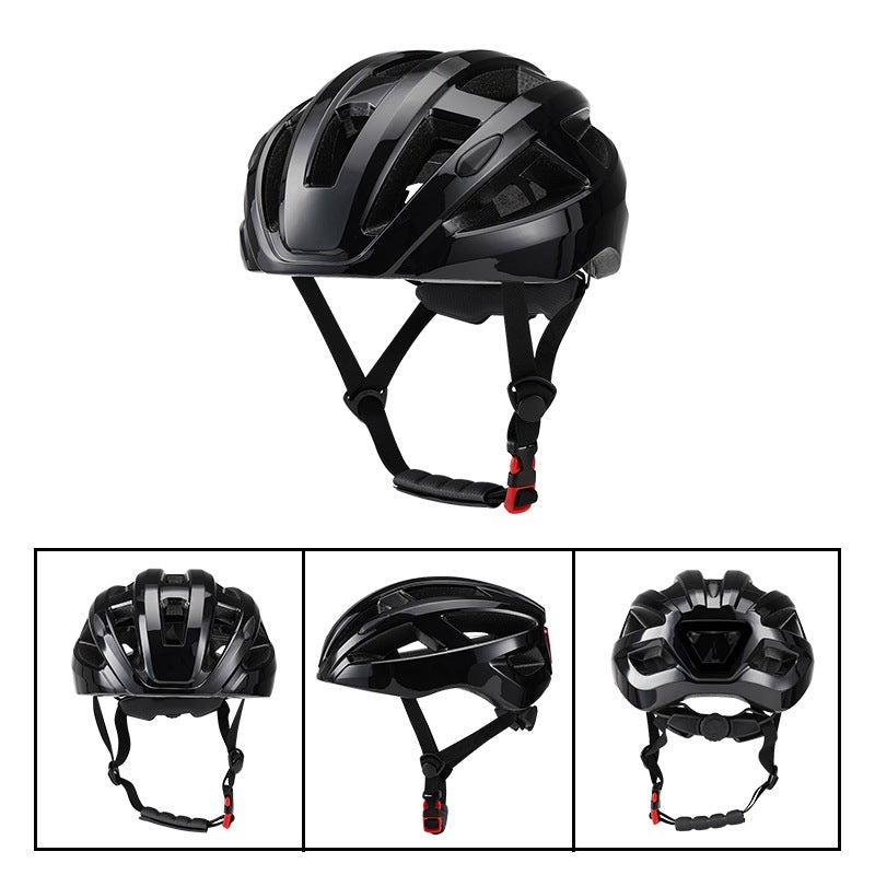 Black Ultra-Light Adult Cycling Helmet – CE & CPSC Certified, In-Mold Safety for Road & Mountain Biking
