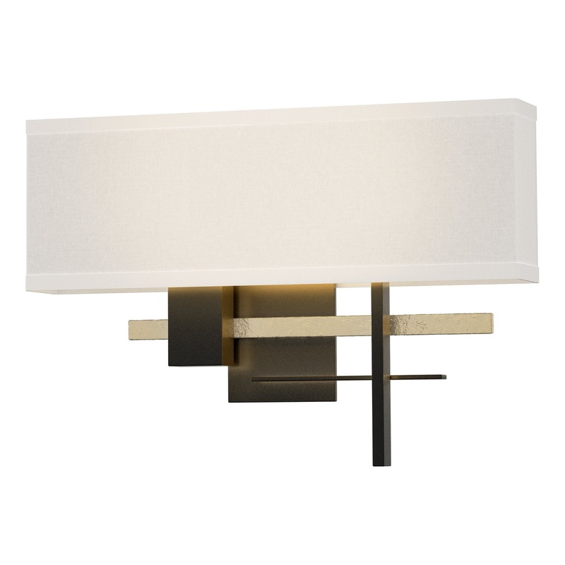 Cosmo Sconce Black Modern Brass Flax Shade (SE)