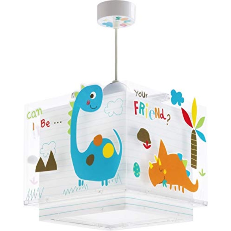 Dalber Dinosauri Lampada da soffitto E27, 60 W, Multicolore, 210 x 240 x 240