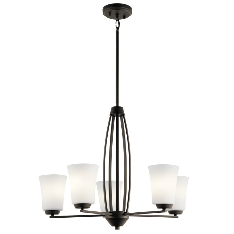 Five Light Chandelier from the Tao Collection in Olde Bronze Finish by Kichler
