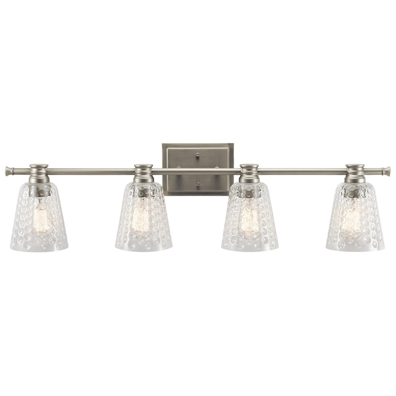 Four Light Bath from the Nadine Collection in Brushed Nickel Finish by Kichler
