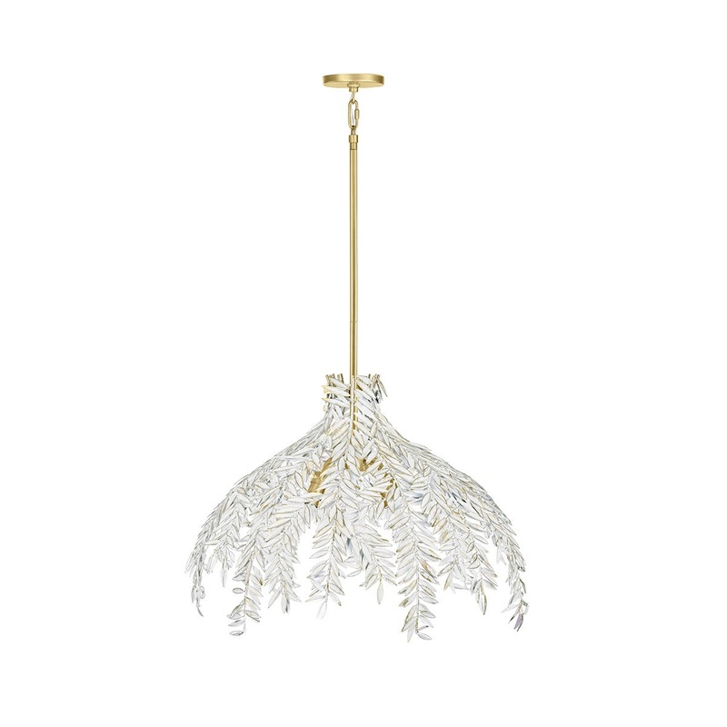 Four Light Pendant from the Jalore Collection in Distressed White Finish by Eurofase