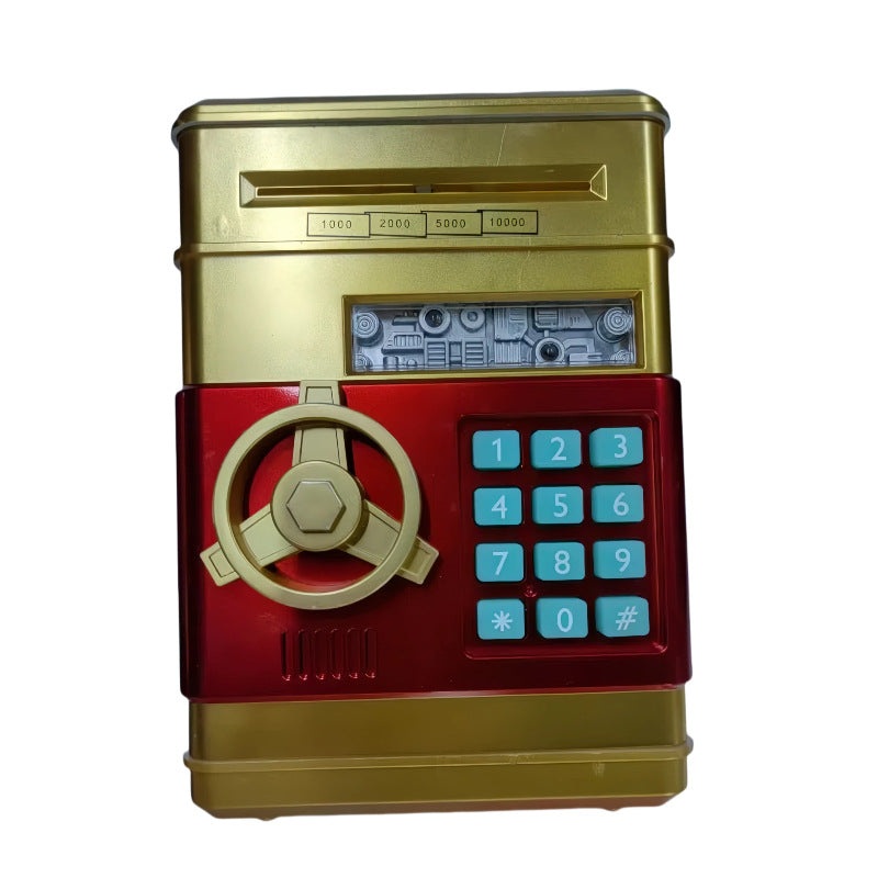 Gold Children’s Mini Safe Piggy Bank with Fingerprint and Password Lock