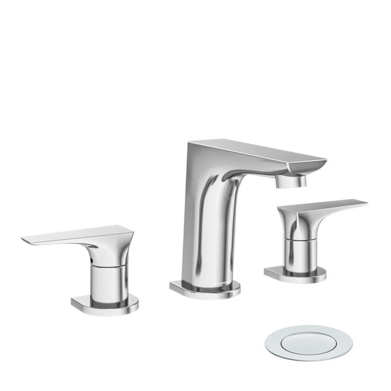 Lavatory Faucet Verity Widespread 8-16 Inch Spread 2 Lever ADA WaterSense Polished Chrome 1.0 Gallons per Minute Metal