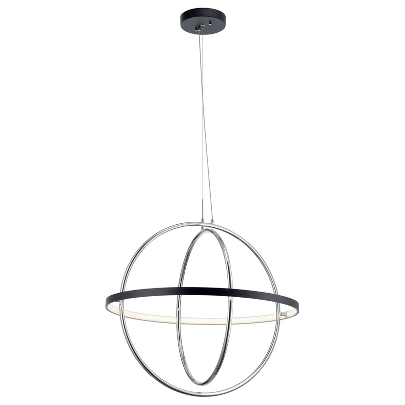 LED Chandelier from the Arvo Collection in Matte Black Finish by Kichler