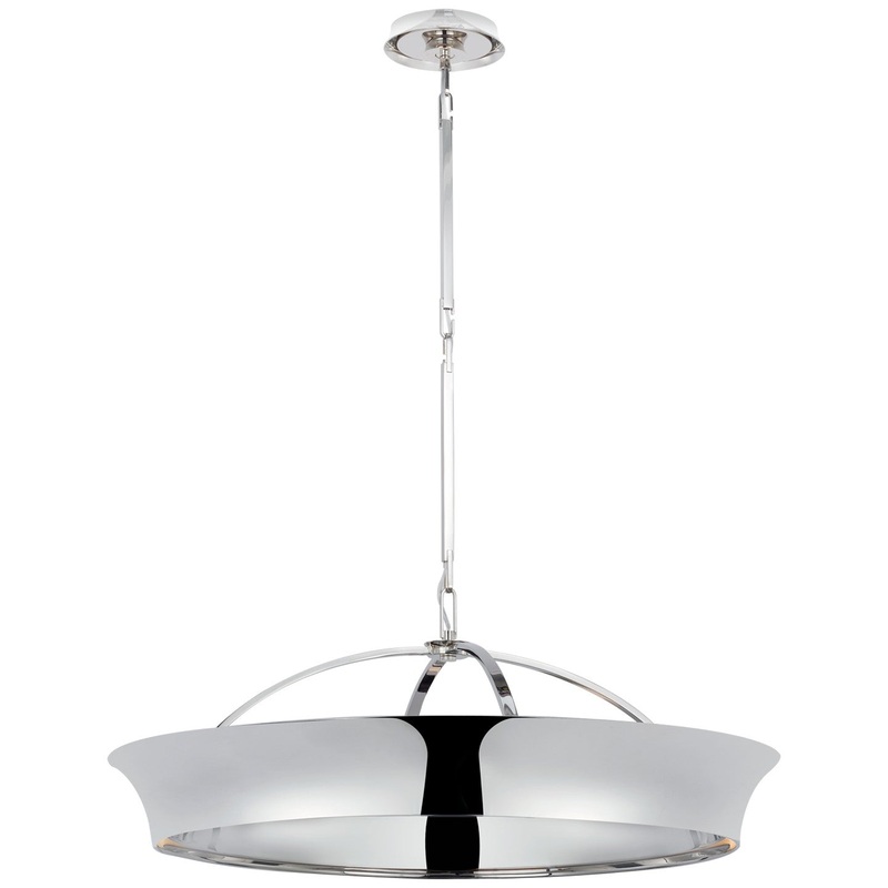 LED Chandelier from the Garland Collection in Polished Nickel Finish by Visual Comfort Signature