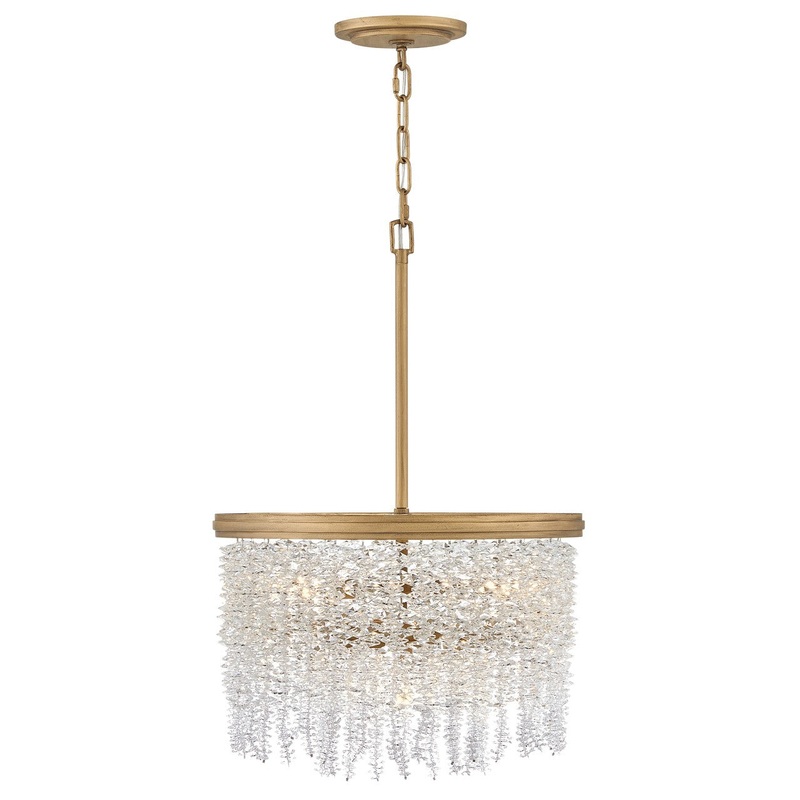 LED Convertible Semi-Flush Mount from the Rubina Collection in Burnished Gold Finish by Fredrick Ramond