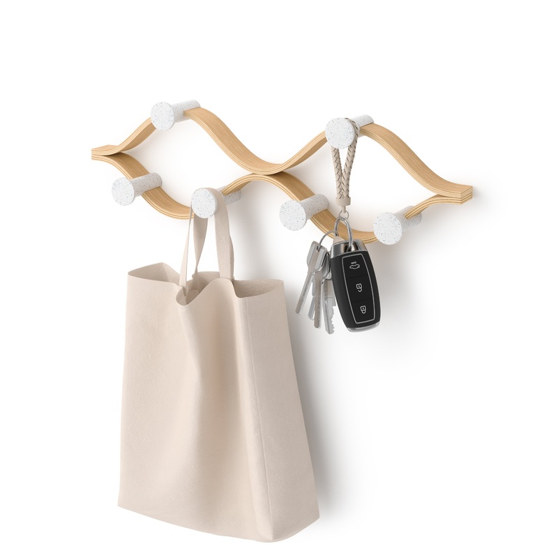 Montage 6 Wall Hook White/Natural