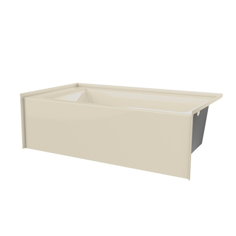 Soaking Tub Alcove Right Drain Bone Rectangle 52 Gallons 60 x 32 x 18 Inch