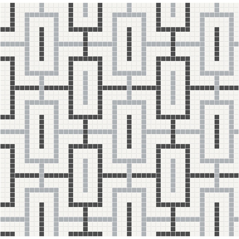 Soho Dawn Blend Chain Pattern Matte Porcelain Mosaics. 1 Sheet = .91 Sq. Ft.
