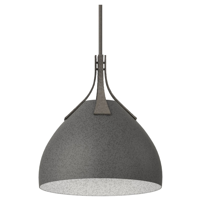 Summit Pendant Dark Smoke Natural Iron