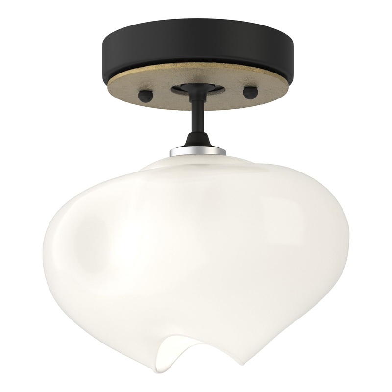 Ume 1-Light Semi-Flush Black Modern Brass