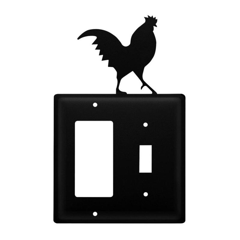Village Wrought Iron EGS-1 Double Rooster Single GFI and Switch Cover CUSTOM Product