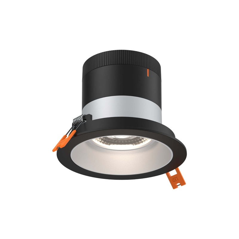 4″ Modular Downlight Alzak with Black Trim 60 Degrees Regressed
