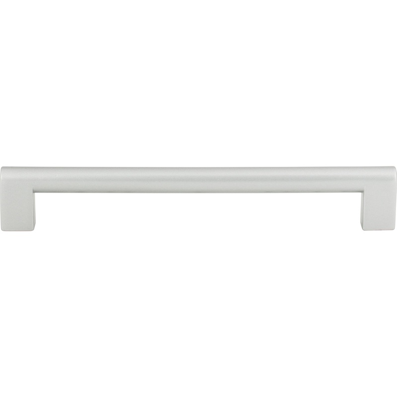 Atlas Homewares Round Rail Pull 7 9/16 Inch (c-c) Matte Chrome