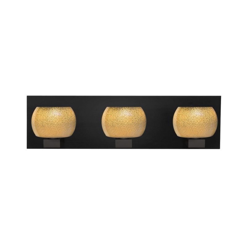 Besa 3WF-KENOGD-BK Besa Keno Vanity Three Light Vanity Black