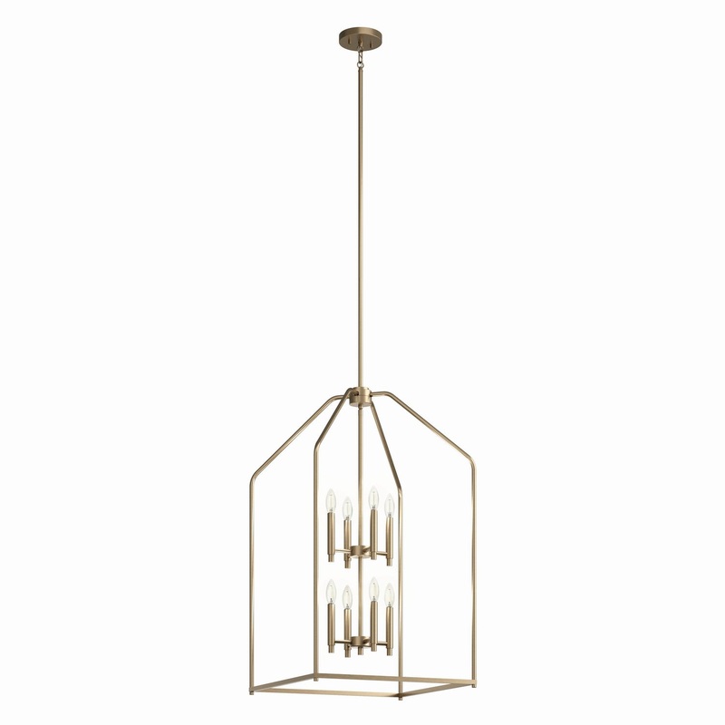 Eight Light Foyer Pendant from the Madden Collection in Champagne Bronze Finish by Kichler