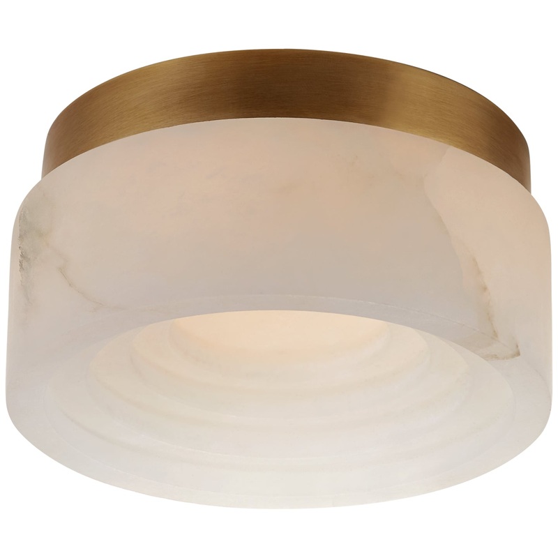 LED Flush Mount from the Otto Collection in Antique-Burnished Brass Finish by Visual Comfort Signature
