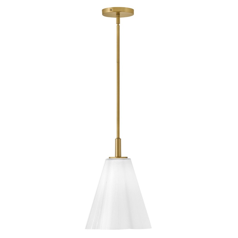 LED Pendant from the Honey Collection in Lacquered Brass Finish by Lark