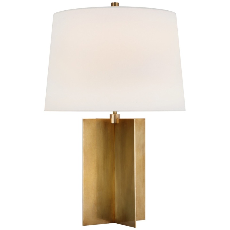 LED Table Lamp from the Costes Collection in Hand-Rubbed Antique Brass Finish by Visual Comfort Signature