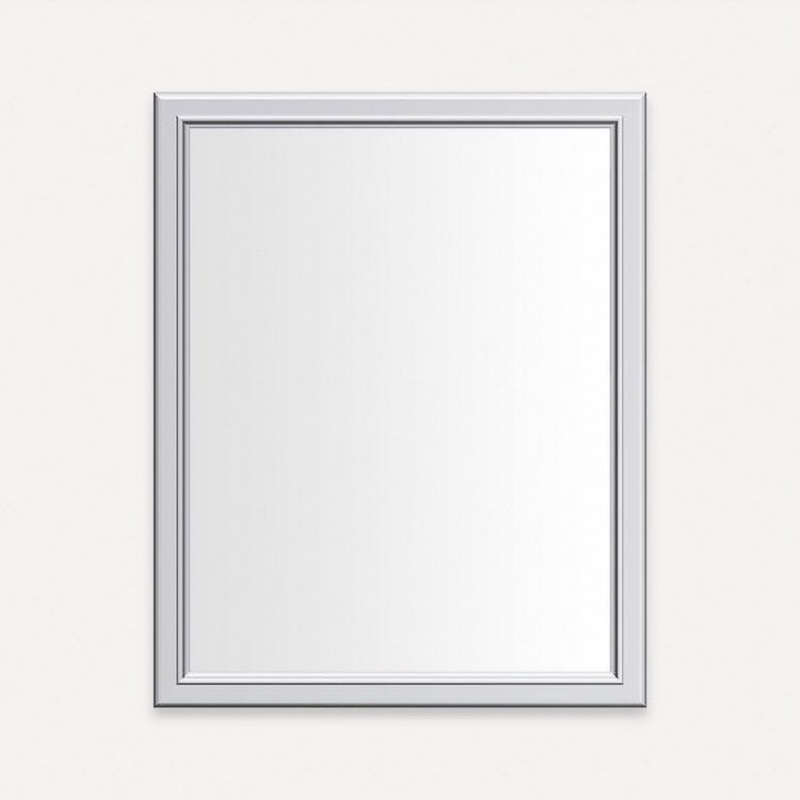 Medicine Cabinet Main Line 24W x 30H Inch 1 Doors Framed Mirror Chrome Flat Top Reversible Bryn Mawr Frame Slow Close Hinges