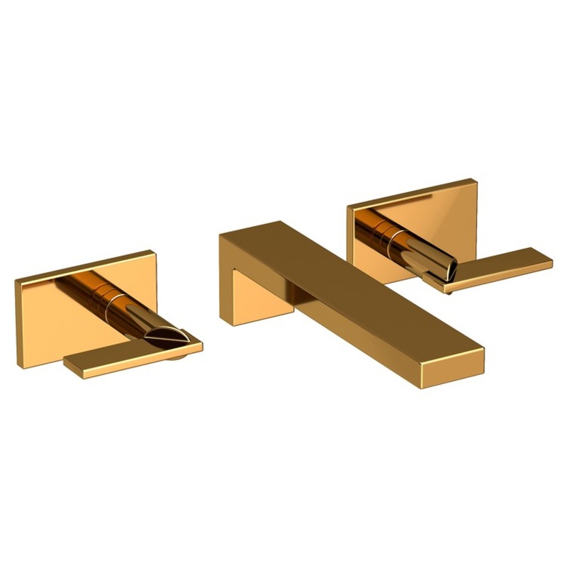 Metro Two Handle Wall-Mount Bathroom Faucet – Polished Gold PVD