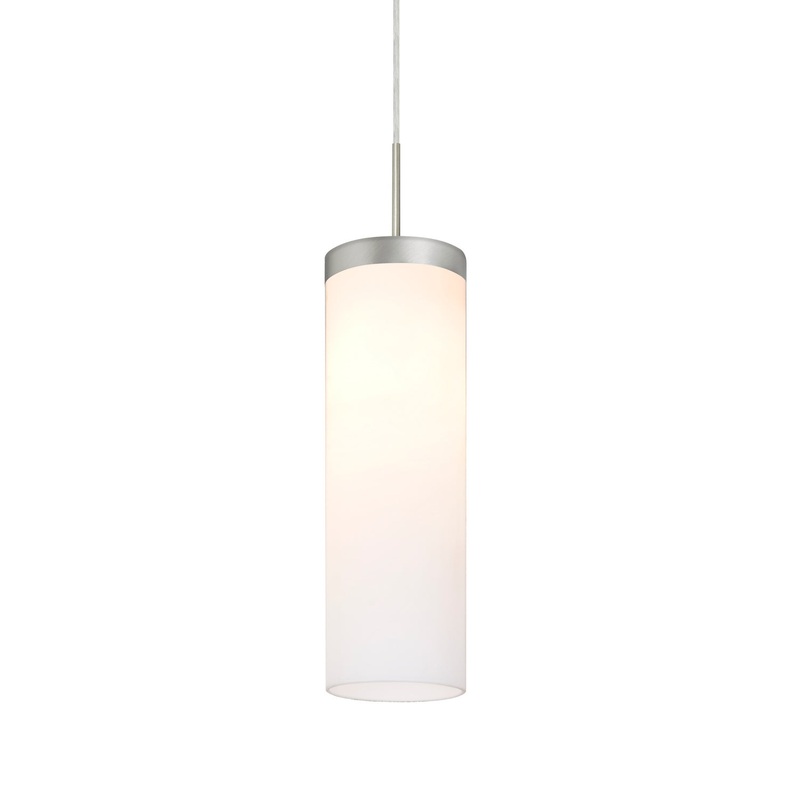 One Light Pendant from the Friz Collection in Satin Nickel Finish by Besa