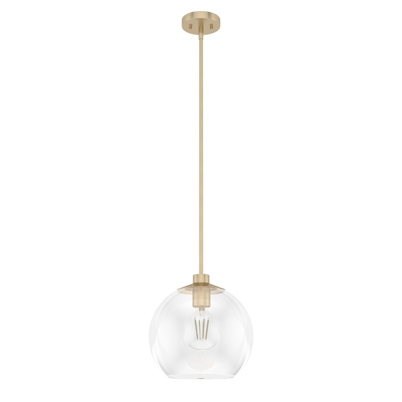One Light Pendant from the Xidane Collection in Alturas Gold Finish by Hunter