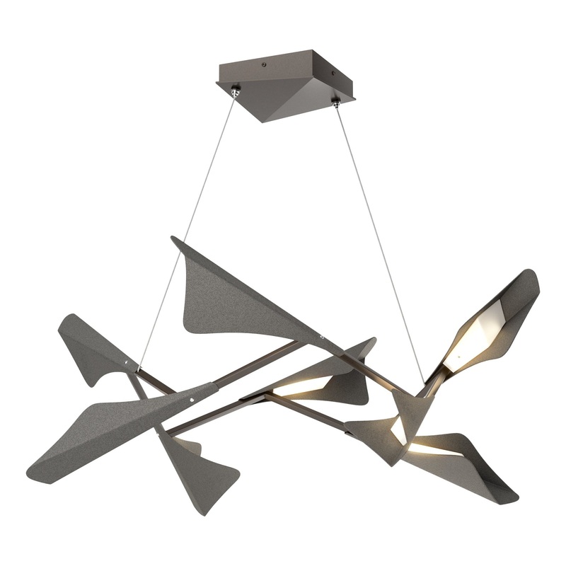 Plume 8-Light LED Pendant Oil Rubbed Bronze Natural Iron