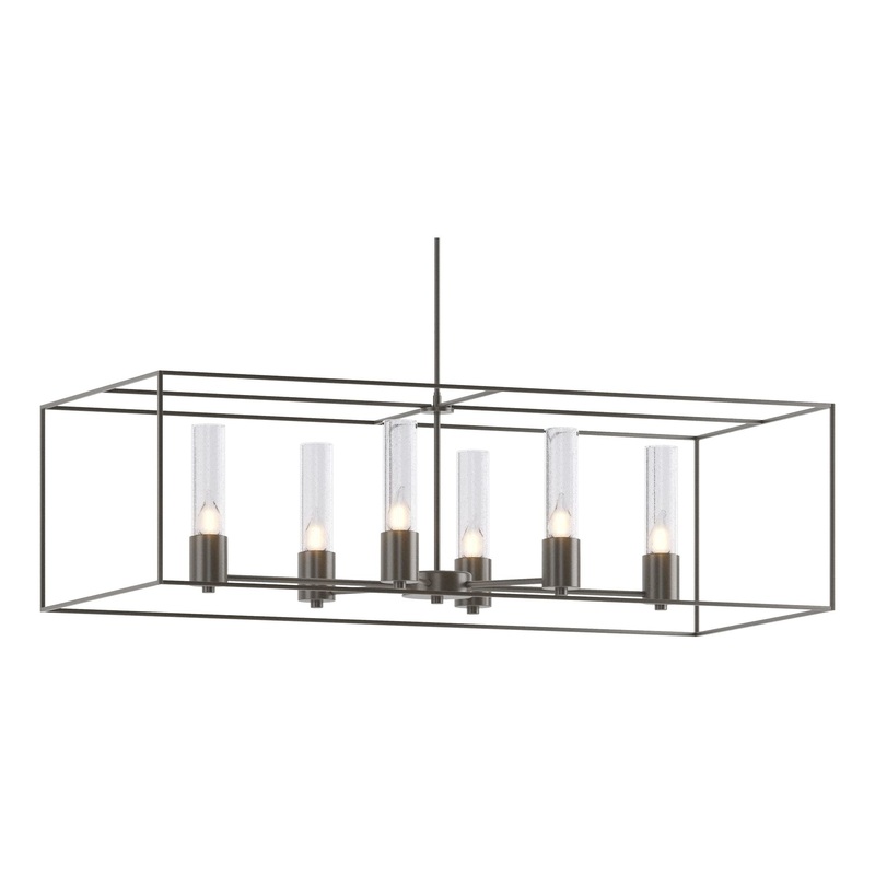 Portico Pendant Dark Smoke Dark Smoke Seeded Clear Glass (II)
