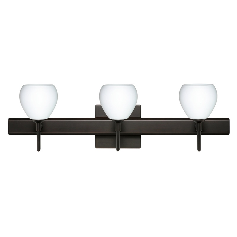 Three Light Wall Sconce from the Tay Tay Collection in Bronze Finish by Besa