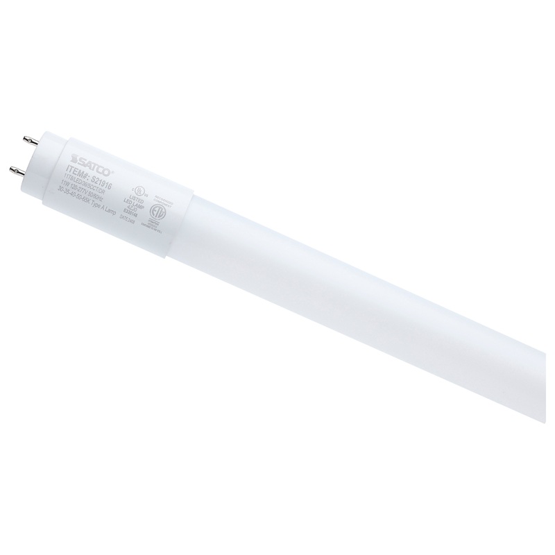 11 Watt – 3 Foot T8 LED – G13 Base – 30K/35K/40K/50K/65K CCT Selectable – Type A – Frost by Satco