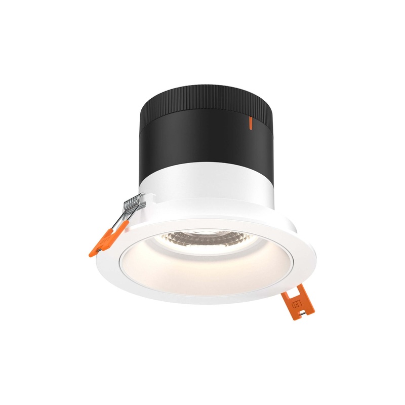 4″ Modular Downlight White with White Trim 35 Degrees Regressed