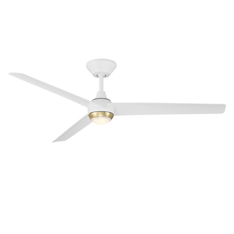 52″Ceiling Fan from the Pisces Collection in Soft Brass/Matte White Finish by Modern Forms Fans