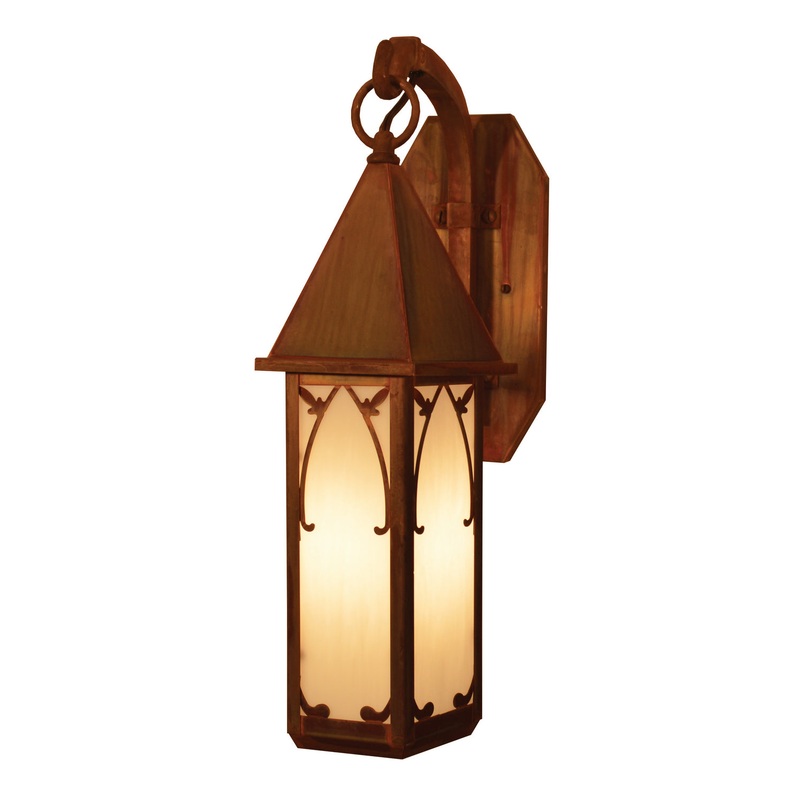 Arroyo SGB-10WO-RC Saint George One Light Wall Mount Raw Copper
