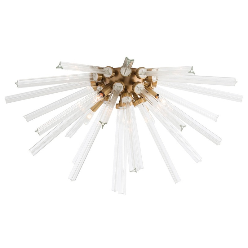 Arteriors 49010 Hanley Four Light Flush Mount Antique Brass