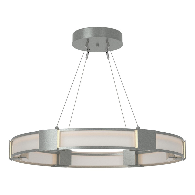 Aura Glass Pendant Vintage Platinum Frosted Glass (FD)