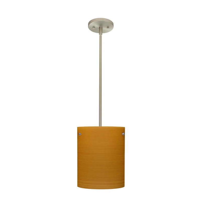 Besa 1TT-4006OK-LED-SN Tamburo One Light Pendant Satin Nickel