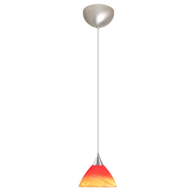 Besa 1XC-1743SL-SN Domi One Light Pendant Satin Nickel