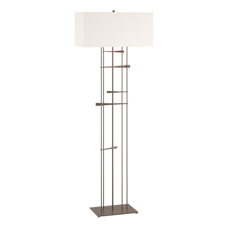 Cavaletti Floor Lamp Bronze Natural Anna Shade (SF)
