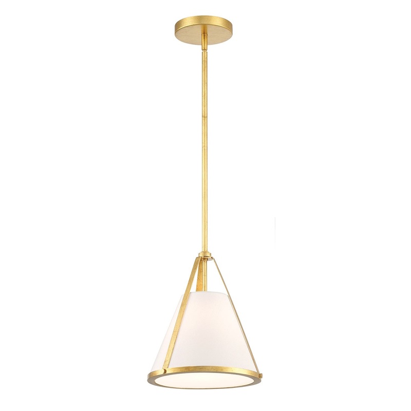 Crystorama FUL-900-GA Fulton One Light Pendant Antique Gold