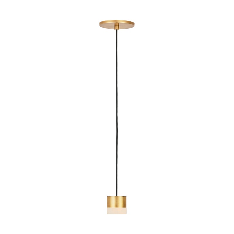 Gable Alabaster 1-Light Pendant Hand Rubbed Antique Brass