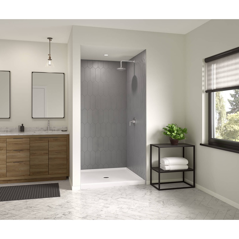 MAAX 106752-000-002-000 Icon 4242 AcrylX Alcove Shower Base with Center Drain in White