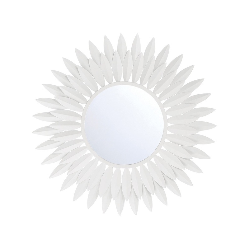 Mirror from the Broche Collection in Matte White Finish by Crystorama